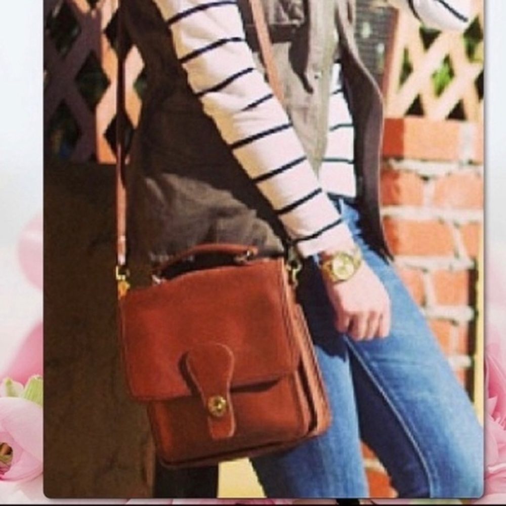 VINTAGE COACH BRITISH TAN LEATHER STATION BAG 5130 - Picture 15 of 17